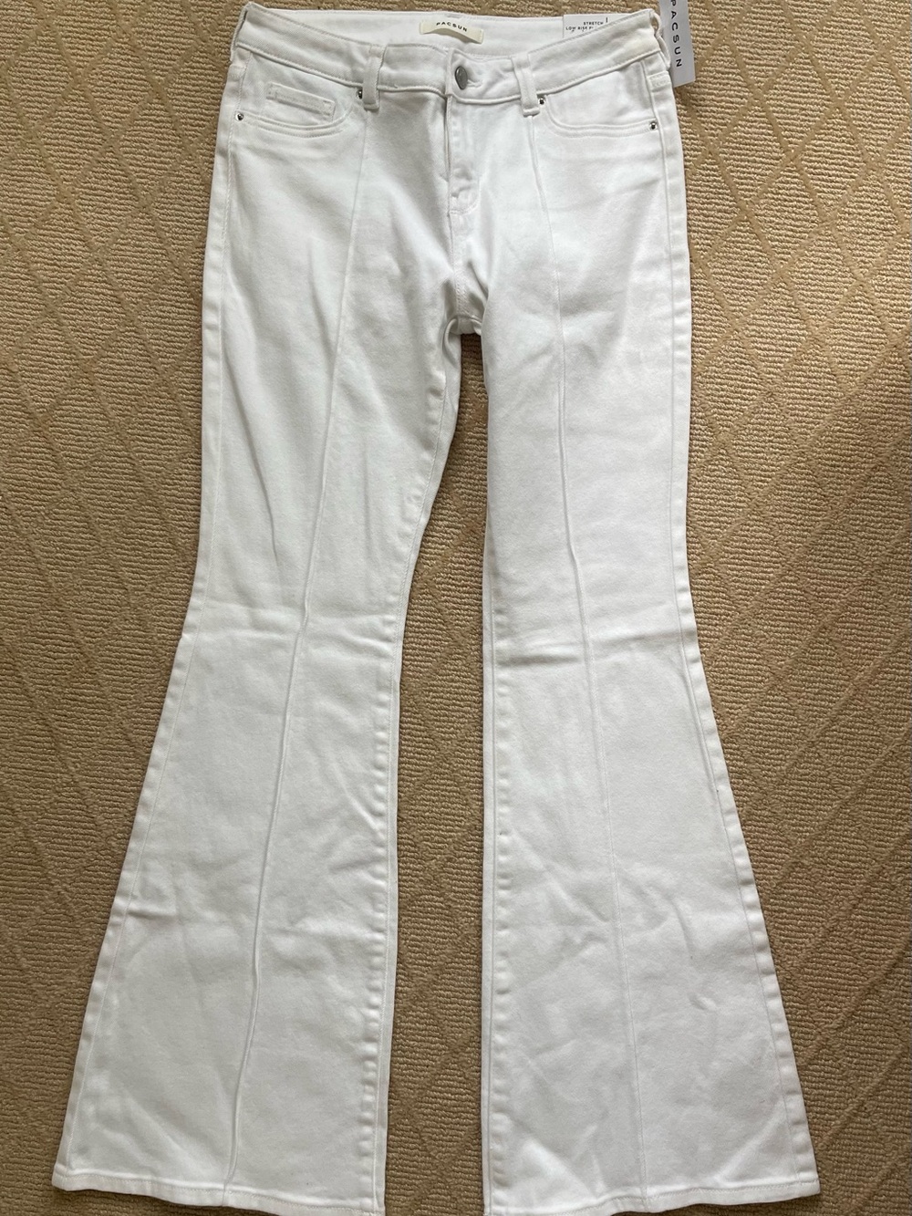 PacSun White Flared High-Rise Jeans